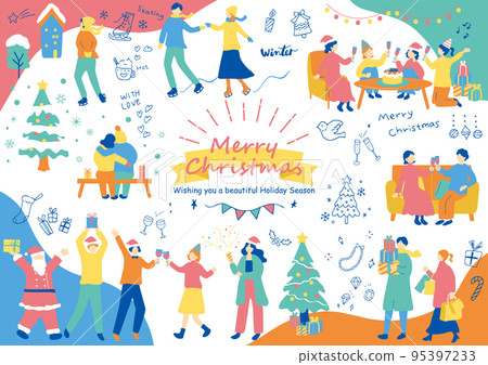 享受聖誕節的人們 95397233