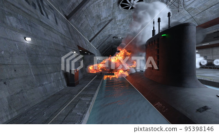 Submarine dock Submarine dock 95398146