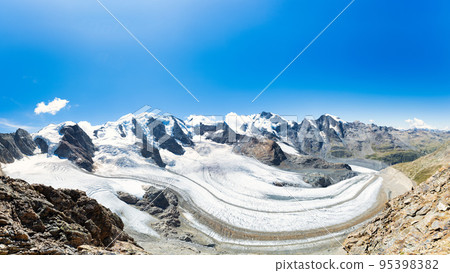 Morteratsch glacier in the Swiss Alps Morteratsch glacier in the Swiss Alps 95398382
