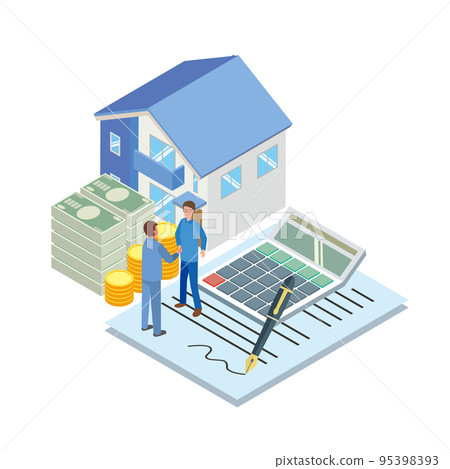 Image illustration of buying a house 95398393