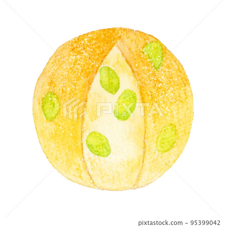 毛豆奶酪麵包麵包手繪水彩插圖素材 毛豆奶酪麵包麵包手繪水彩插圖素材 95399042