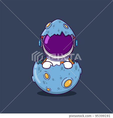The astronaut is just hatched in the world and he is confused where he is 95399191
