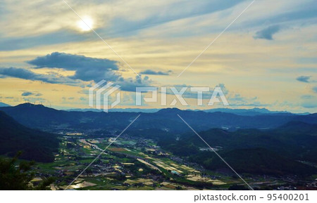 大分縣楠町 從富士山看稻田 大分縣楠町 從富士山看稻田 95400201