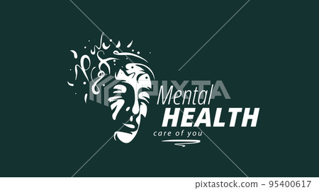 Vector drawn logo for mental health Vector drawn logo for mental health 95400617
