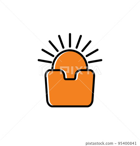 Woman hand bag logo design template 95400841