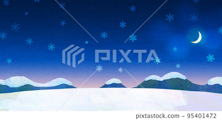 Snowy winter town background material Snowy winter town background material 95401472