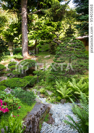 Japanese garden in summer 95401668