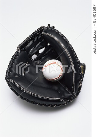 Baseball in glove 95401697