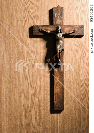 Crucifix on wall 95401898