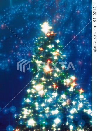 illuminated fir tree illuminated fir tree 95402194