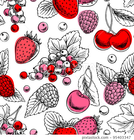 Seamless different berries Seamless different berries 95403347