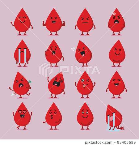 Blood character emoji set 95403689