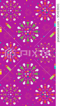 Christmas fireworks seamless pattern 95403691