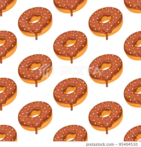 Sugar donut seamless pattern 95404510