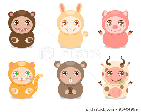 cute cartoon animals 95404969