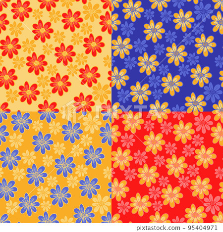 cute flowers. four different color cute flowers. four different color 95404971