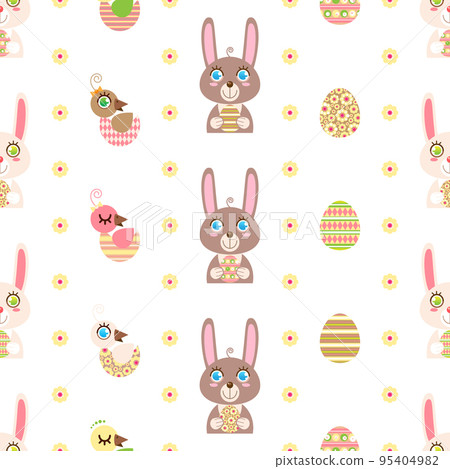 Easter seamless pattern 95404982