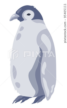 Vector realistic baby pinguin. Isolated illustration. Winter bird. Vector realistic baby pinguin. Isolated illustration. Winter bird. 95405111