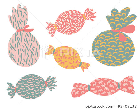 Vector set with colorful candies. Candy collection for Birthday or Halloween party. 95405138