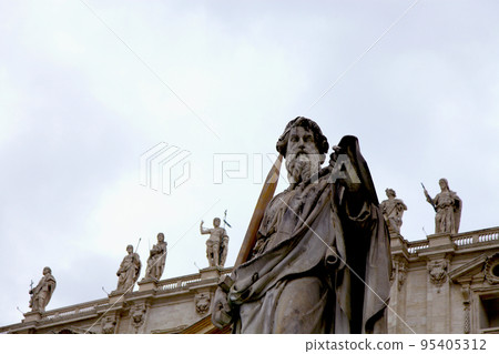 St. Paul's statue and saints in St. Peter's Square 95405312