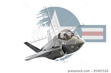 Cartoon Military Stealth Jet Fighter Plane Cartoon Military Stealth Jet Fighter Plane 95405526