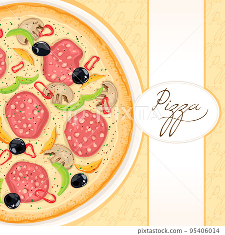 background with delicious pizza 95406014