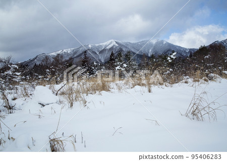 斯諾伊山高原多雪的風景 95406283
