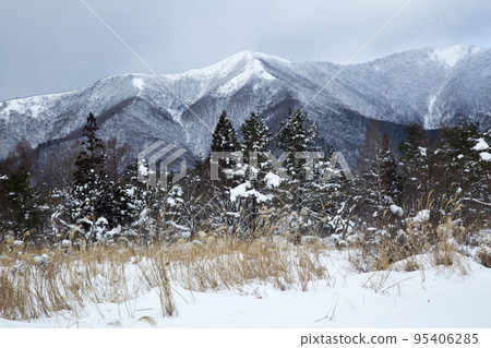 斯諾伊山高原多雪的風景 95406285
