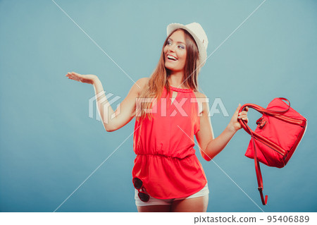 Fashion woman with blank empty copyspace. 95406889