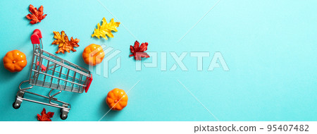 萬聖節 背景 南瓜 楓葉 秋天 Halloween background fall ハロウィーン 95407482