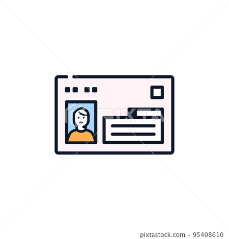 My number card simple icon 95408610
