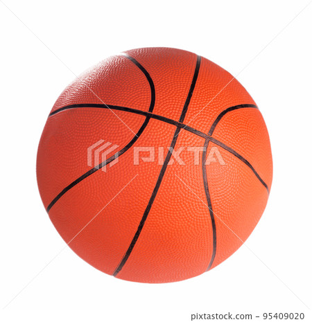 Ball for game in basketball of orange colour 95409020
