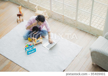 Telework Living room Personal computer Telework Living room Personal computer 95409401