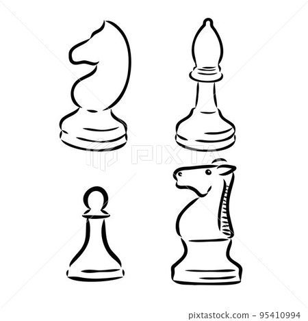 An hand drawn vector picture from series: The World's Great Chess