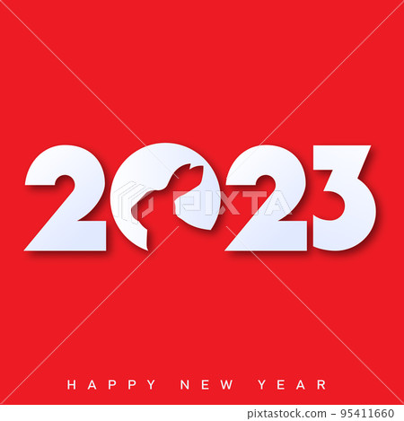 2023 Happy New Year and Merry Christmas card. Vector 2023 Happy New Year and Merry Christmas card. Vector 95411660