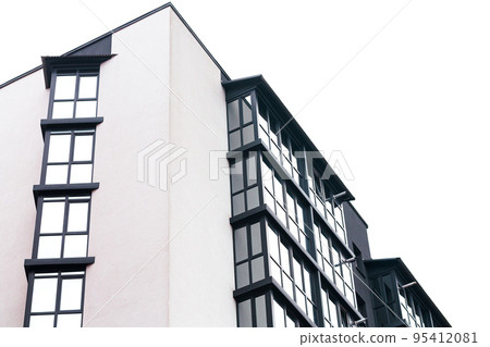 Modern residential apartment building exterior background Modern residential apartment building exterior background 95412081