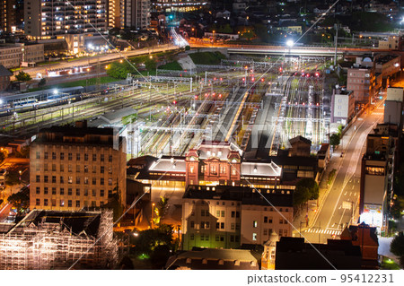 Night view of Mojiko Station from the Mojiko Retro Observatory 95412231