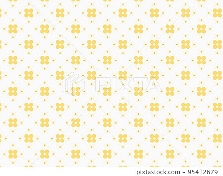 Yellow retro small floral pattern background wallpaper 95412679