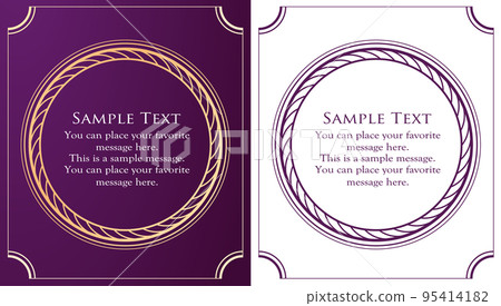 Christmas motif frame design set. Gorgeous and elegant design material Christmas motif frame design set. Gorgeous and elegant design material 95414182