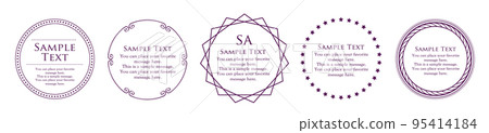 Christmas motif frame design set. Gorgeous and elegant design material Christmas motif frame design set. Gorgeous and elegant design material 95414184