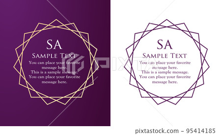 Christmas motif frame design set. Gorgeous and elegant design material Christmas motif frame design set. Gorgeous and elegant design material 95414185