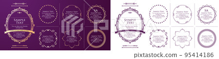 Christmas motif frame design set. Gorgeous and elegant design material Christmas motif frame design set. Gorgeous and elegant design material 95414186