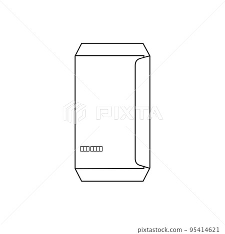 The back side of an envelope with the top and bottom unsealed (line drawing) The back side of an envelope with the top and bottom unsealed (line drawing) 95414621