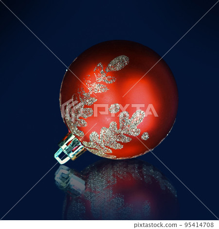 close up. beautiful Christmas ball on dark background 95414708