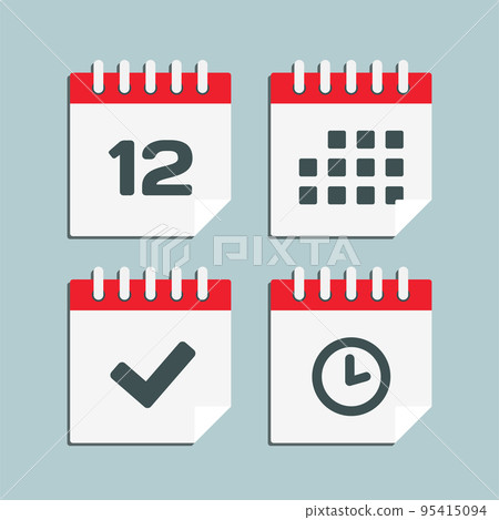 Icon calendar number 12, agenda app, timer, done Icon calendar number 12, agenda app, timer, done 95415094