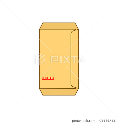 頂部和底部未密封的棕色信封的背面 頂部和底部未密封的棕色信封的背面 95415243
