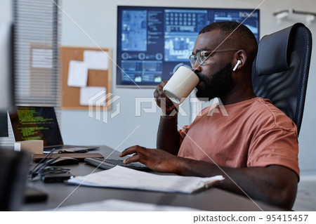 Software Developer Drinking Coffee Software Developer Drinking Coffee 95415457