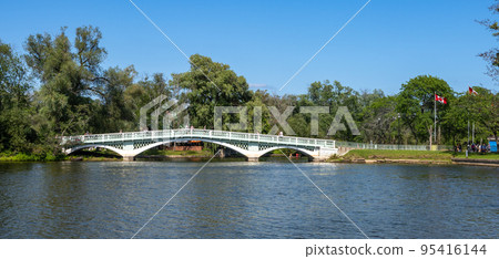 Toronto, Ontario, Canada - July 30 2021 : Toronto Islands Park Centre Island Bridge. 95416144