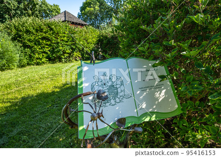 Toronto, Ontario, Canada - July 30 2021 : Toronto Islands Park Centre island Franklin Children's Garden. Toronto, Ontario, Canada - July 30 2021 : Toronto Islands Park Centre island Franklin Children's Garden. 95416153