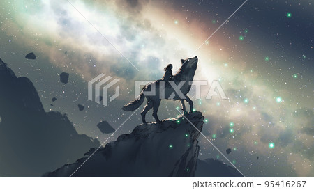 Looking at the starry sky 95416267